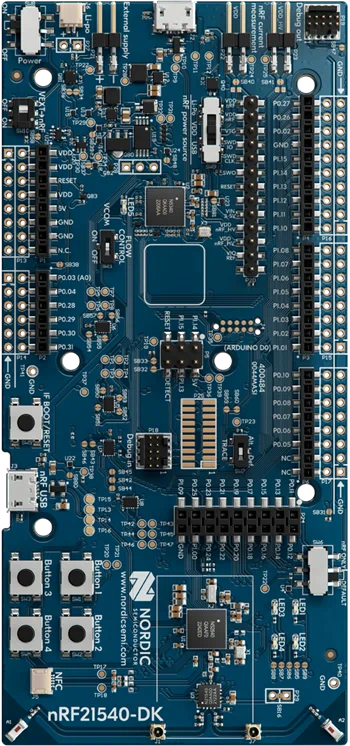 nRF21540 DK Top View Vertical Orientation